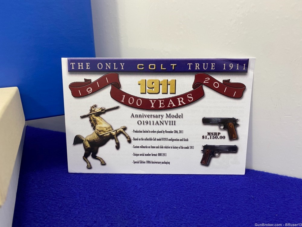2011 Colt 1911 .45 ACP *100th ANNIVERSARY TIER III WWI REINTRODUCTION* 3/4-img-4