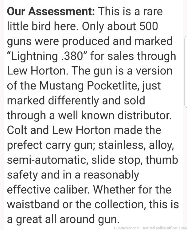 Rare Colt Lightning 380-img-6