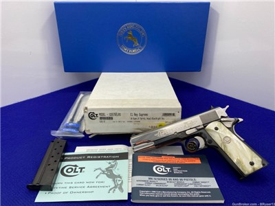 2001 Colt -EL REY SUPREMO- 38super Blue/Bright Stainless -ONLY 20 EVER MADE