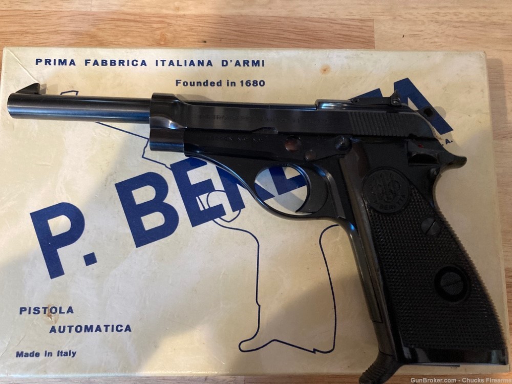 Beretta PUMA 32acp Mod 100 1982, 6" Barrel Target Pistol Unfired NICE-img-2