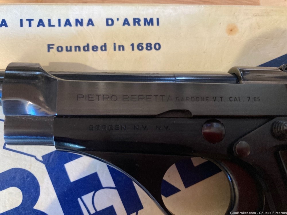 Beretta PUMA 32acp Mod 100 1982, 6" Barrel Target Pistol Unfired NICE-img-3