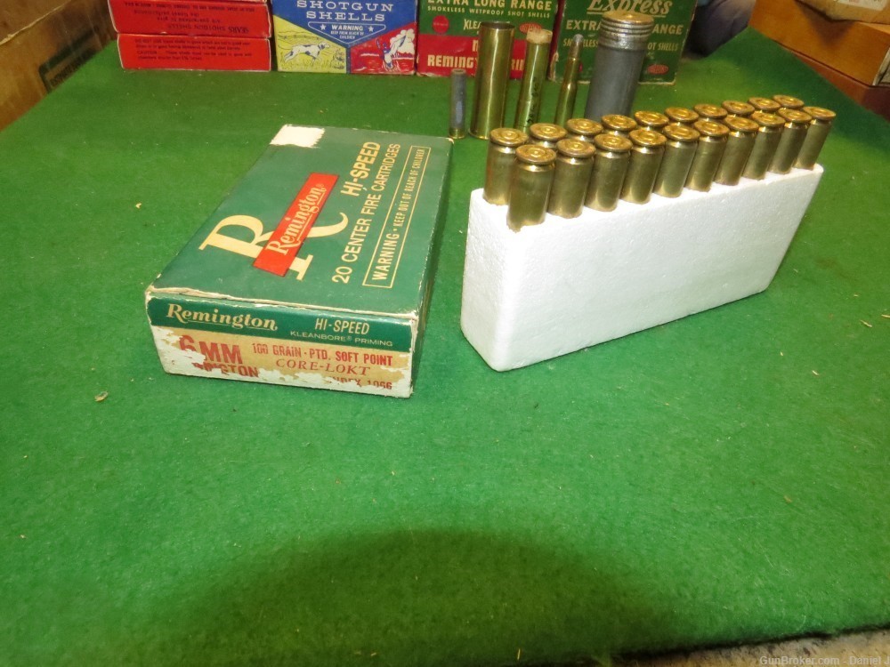 Collector's "Remington Hi-Speed" Ammo Box, 6MM Remington, 100 Gr. -img-0