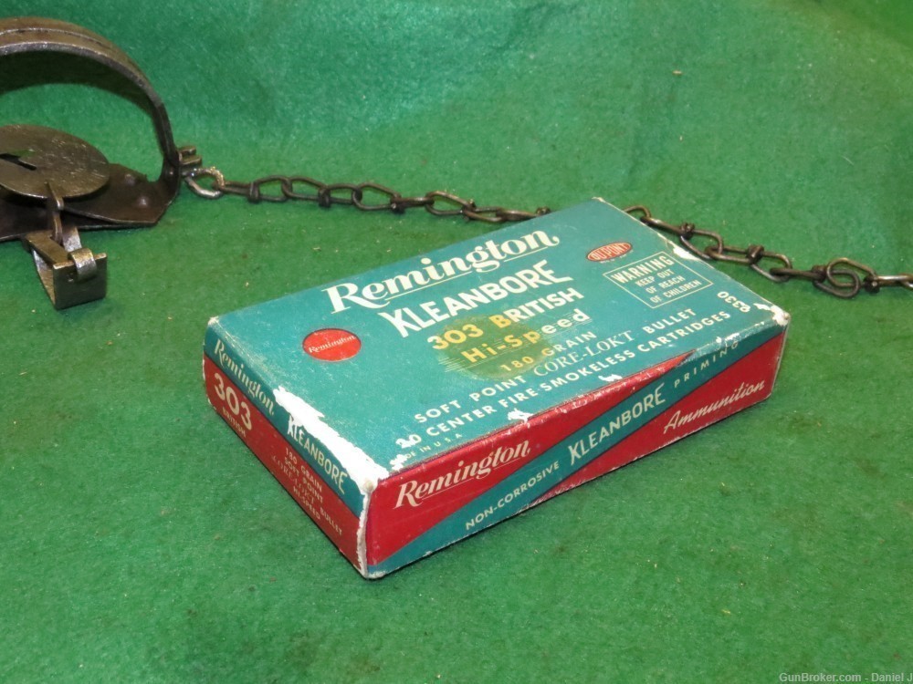 Collectors Vintage "Remington" Hi-Speed 303 British Ammo, Full Box 180 Gr.-img-2
