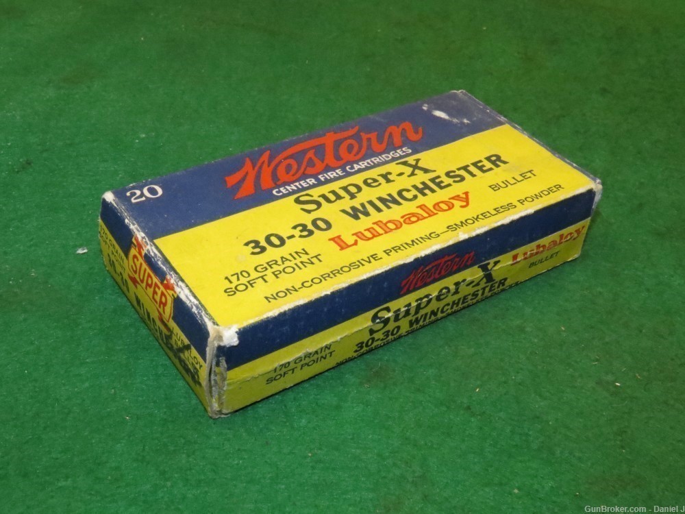 Collectors "Western Super-X" 30-30 Winchester Ammo, 170 Gr. SP, Lubaloy, -img-1