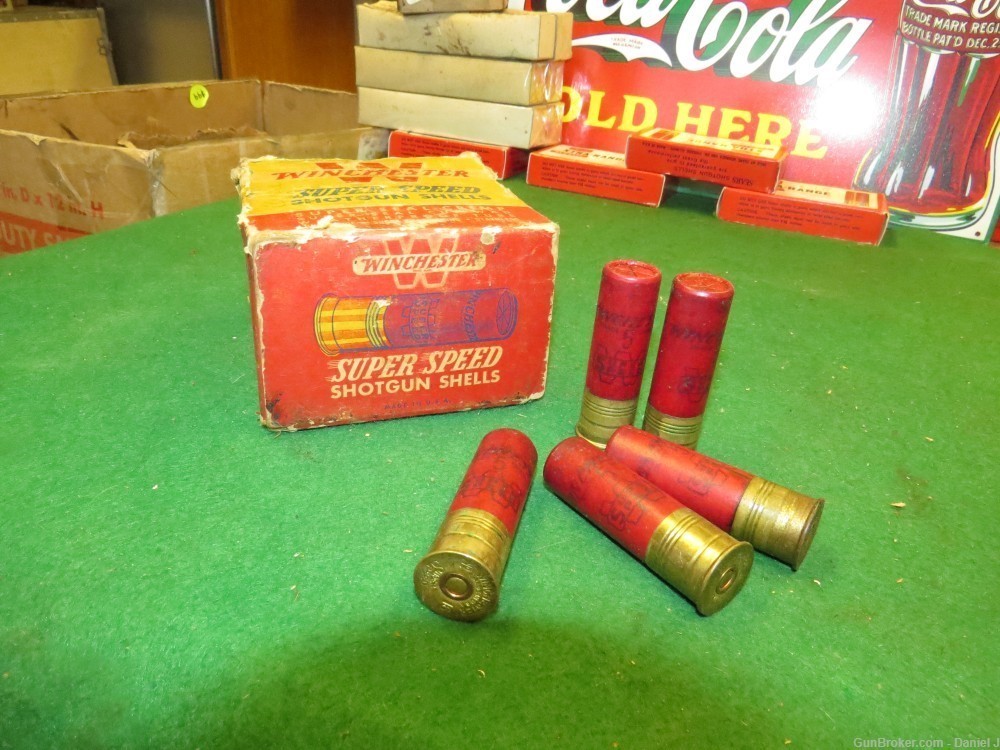 Collector's Vintage "Winchester Super-Speed" Ammo, 16 Ga. Full Box, 5-Shot-img-6