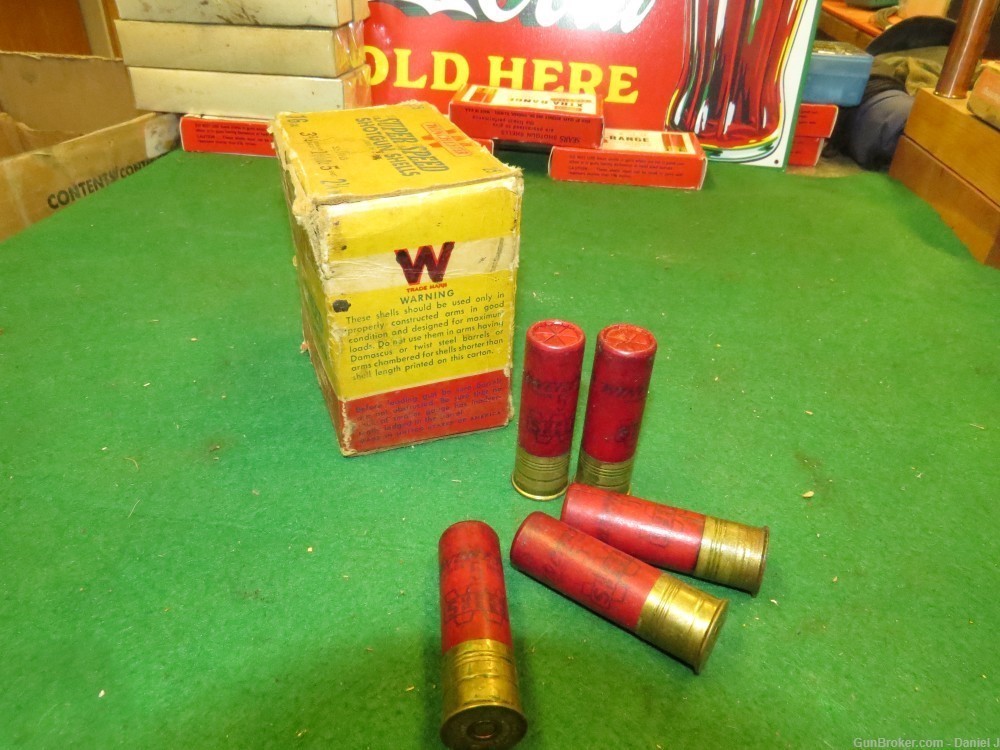 Collector's Vintage "Winchester Super-Speed" Ammo, 16 Ga. Full Box, 5-Shot-img-3