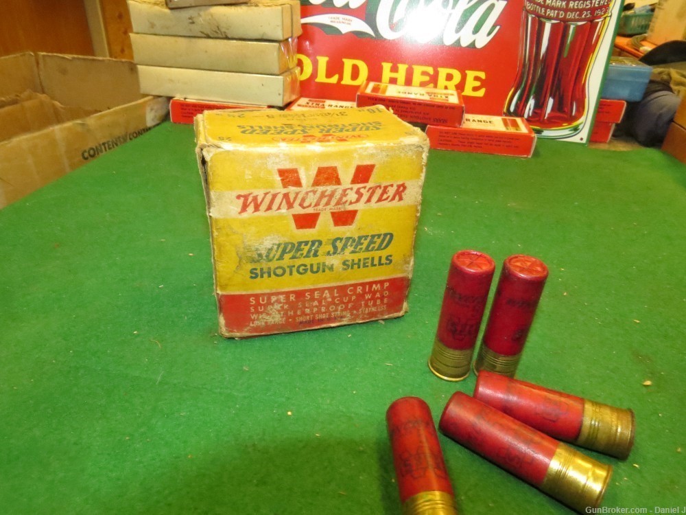 Collector's Vintage "Winchester Super-Speed" Ammo, 16 Ga. Full Box, 5-Shot-img-4