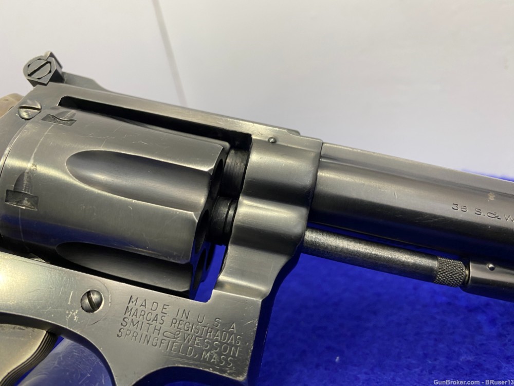 1952 Smith Wesson Pre-Model 14 .38 S&W Spl Blue 6" *K-38 MASTERPIECE*-img-25