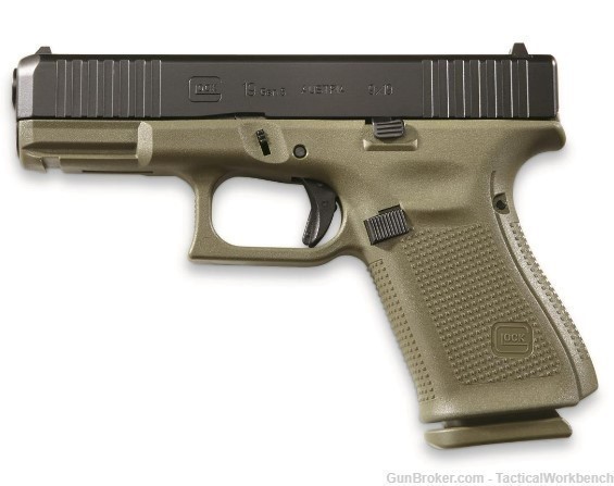 Glock 19 Gen 5, Battlefield Green Frame, 9MM, 3 Mags, 15rd-img-4