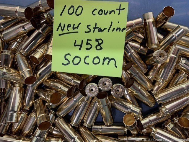 100 Count New Starline 458 Socom Brass-img-0