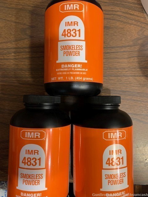 3 Lbs. Fresh IMR 4831 Powder, hazmat shipping-img-0