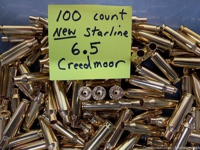 100 Count New Starline 6.5 Creedmoor Brass-img-0