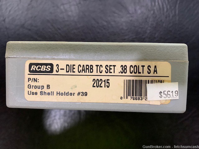 New 3 Die Carb TC Set RCBS .38 Colt S A-img-0