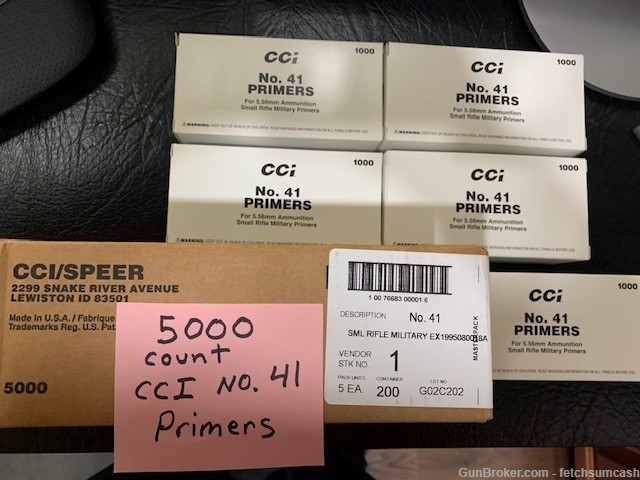 5000 Count CCI no. 41 primers, Hazmat Shipping-img-0