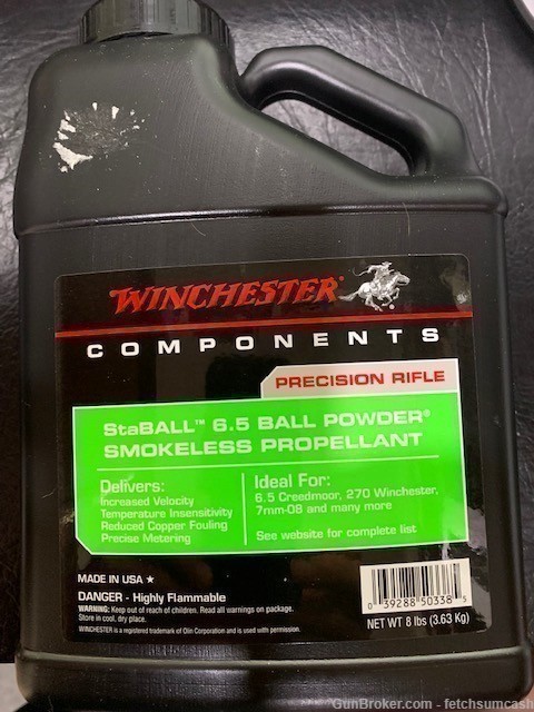 8 Lbs. Winchester StaBall 6.5 Powder Hazmat Shipping-img-0