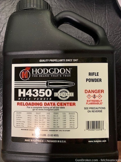 8 Lbs.Hodgdon H4350 Powder Hazmat shipping-img-0