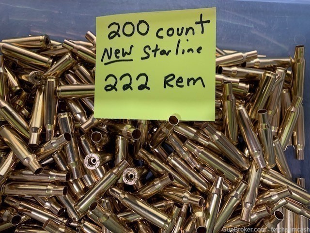 200 Count New Starline 222 Rem brass-img-0