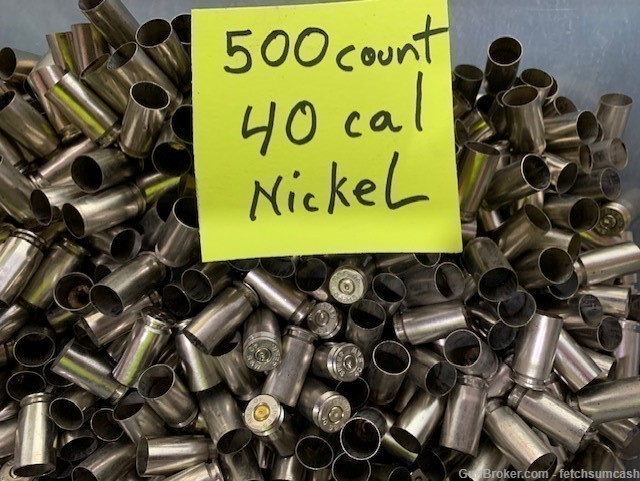 500 Count mixed 40 cal Nickel casings-img-0