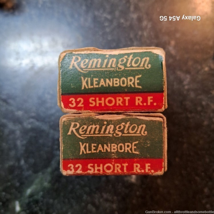 (2) boxes (95) rounds Remington Kleanbore 32 Short Rimfire ammo-img-1