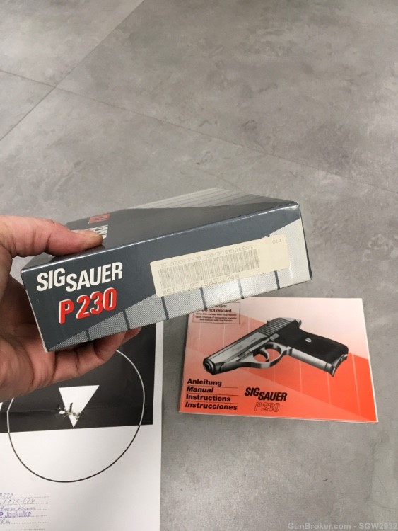 Sig Sauer P230 SL 9mm Kurtz 380 ACP Germany box manual papers extra mag-img-30
