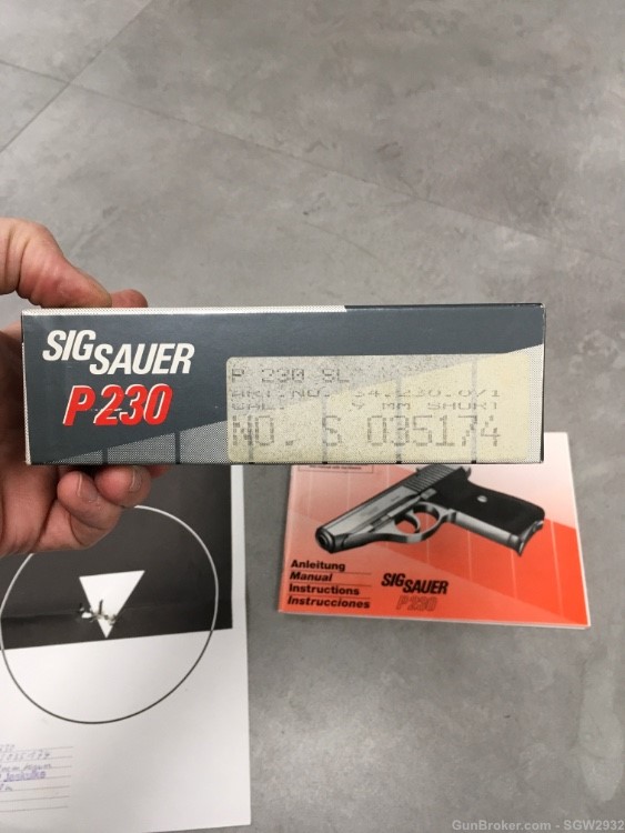 Sig Sauer P230 SL 9mm Kurtz 380 ACP Germany box manual papers extra mag-img-32