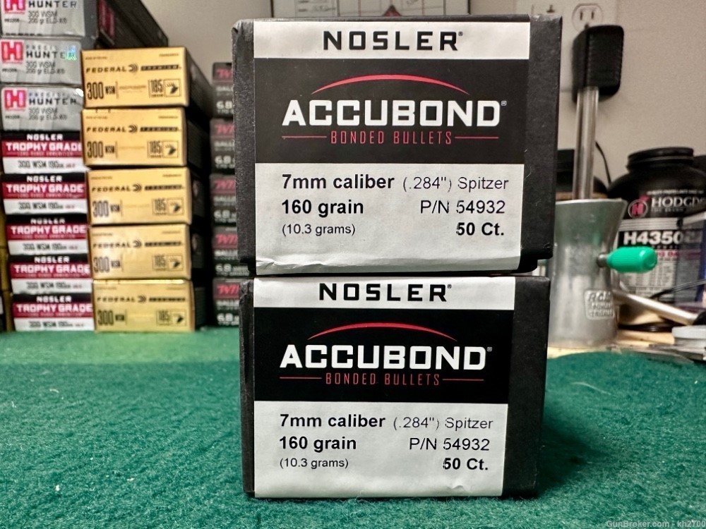 100 7mm ,284" Nosler Accubond 160 gr bullets 7mm Rem Mag, 280 Ackley, Rem-img-0