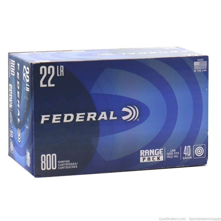 3200 Rnds Federal Range Pack 22 LR 40 Grain Lead Round Nose $50 Shipping -img-0