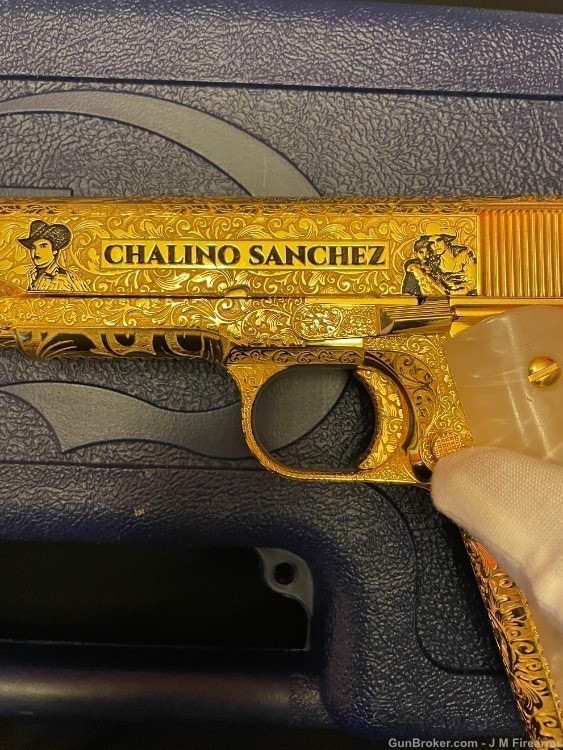 Beautiful Colt .38 Super engraved Chalino Sanchez Aztec/ Zapata (pre-order)-img-5