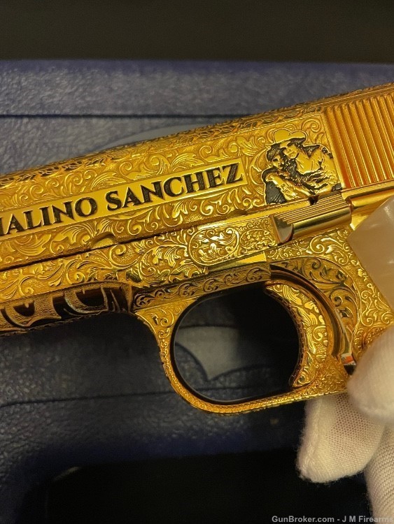 Beautiful Colt .38 Super engraved Chalino Sanchez Aztec/ Zapata (pre-order)-img-9