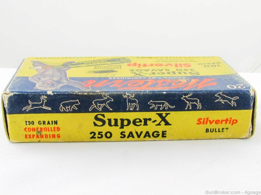 Western Super-X 250 Savage Cartridges - Full Grizzly Bear Box-img-3