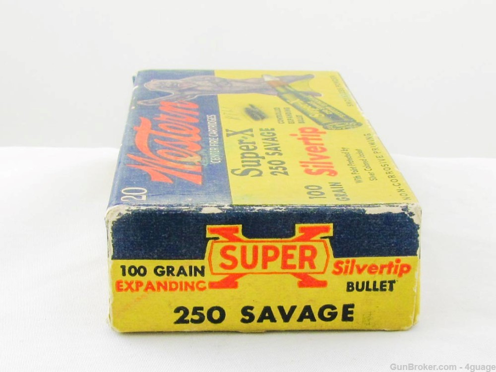 Western Super-X 250 Savage Cartridges - Full Grizzly Bear Box-img-6