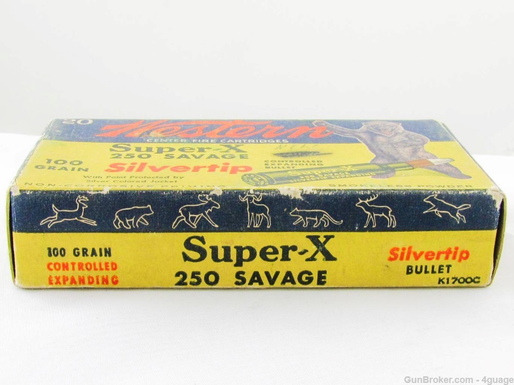 Western Super-X 250 Savage Cartridges - Full Grizzly Bear Box-img-4