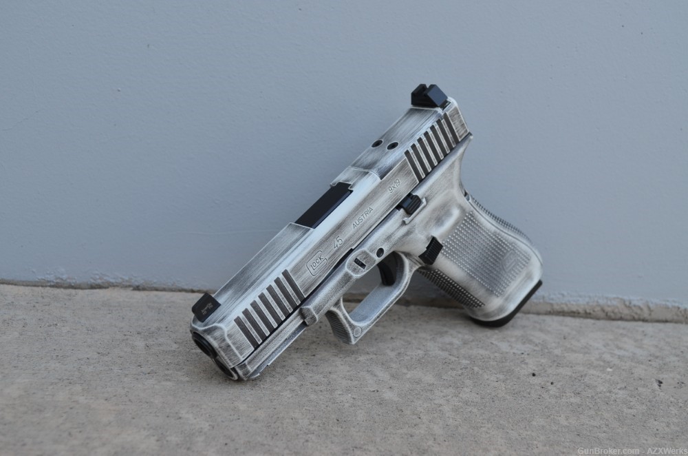 Glock 45 Gen 5 MOS X-Werks Stormtrooper White distressed G5 9mm Supp NS RMR-img-5