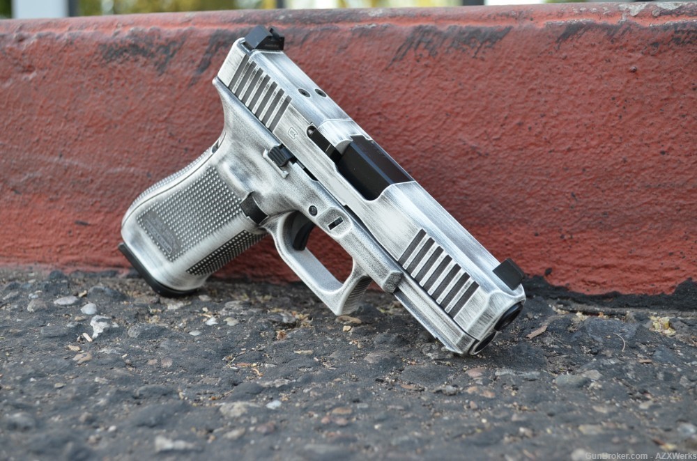 Glock 45 Gen 5 MOS X-Werks Stormtrooper White distressed G5 9mm Supp NS RMR-img-0