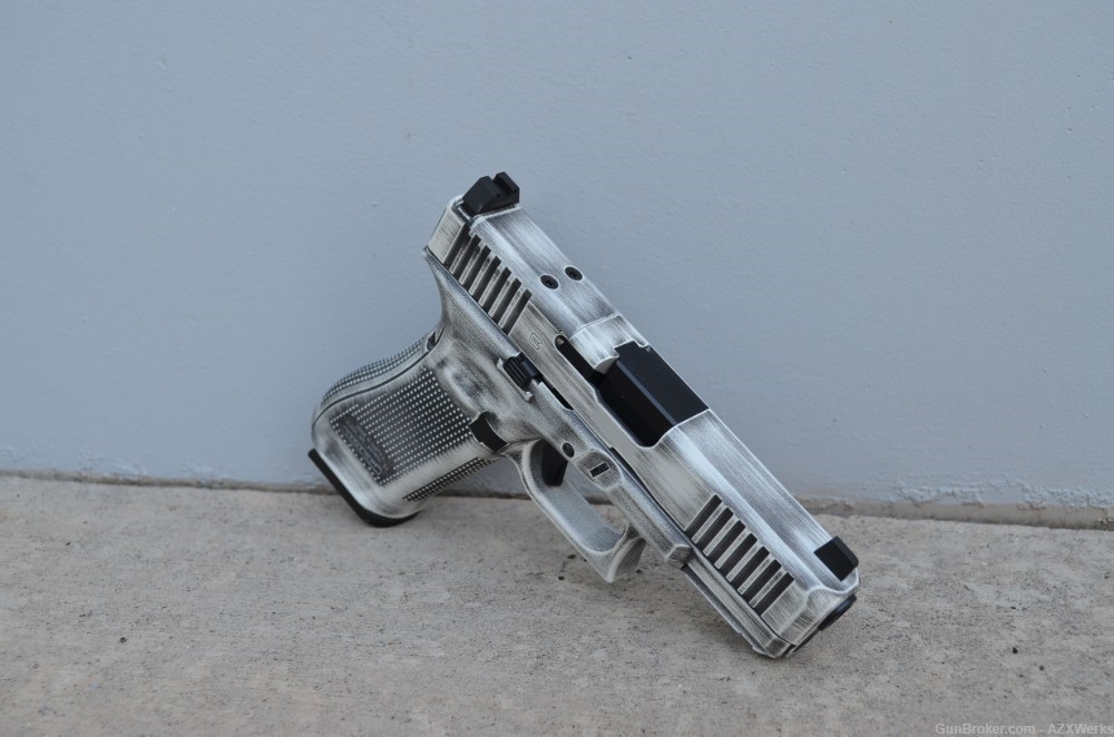 Glock 45 Gen 5 MOS X-Werks Stormtrooper White distressed G5 9mm Supp NS RMR-img-3