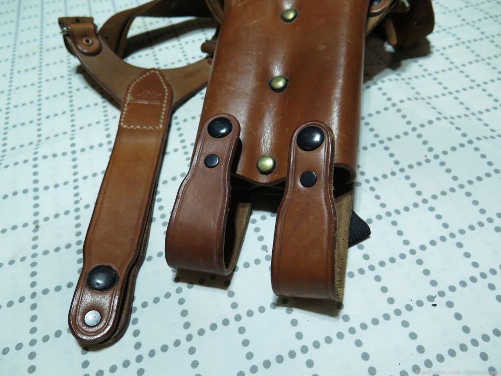 RARE UZI MAC 10 DE SANTIS Leather Shoulder Holster-img-5