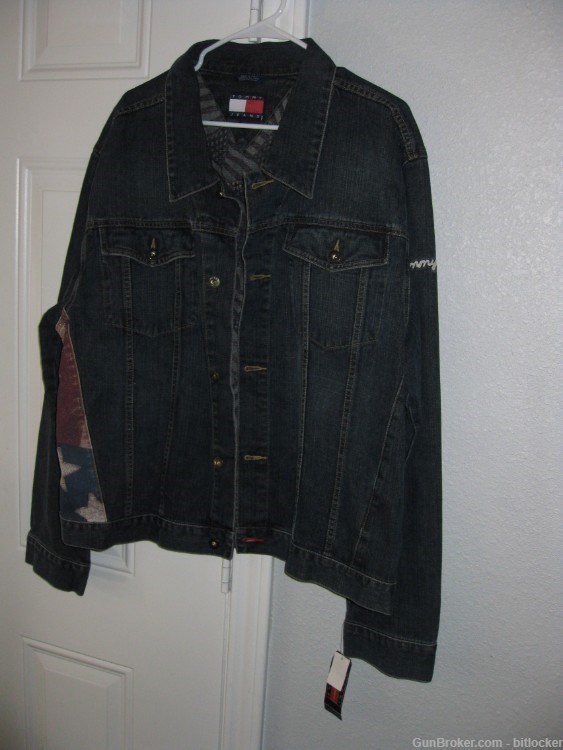 GIFT Tommy Jeans XL Rare Flag Denim Jacket Reg$98 NWT New old stock NOS-img-9