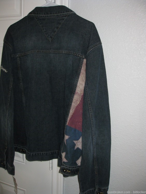 GIFT Tommy Jeans XL Rare Flag Denim Jacket Reg$98 NWT New old stock NOS-img-2