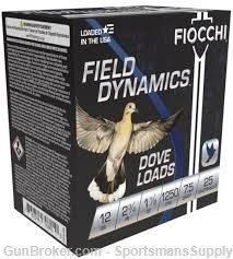 250 Rnds of Fiocchi Game & Target 12 Ga 2-3/4" 1-1/8oz 7.5 Shot Dove Loads!-img-0