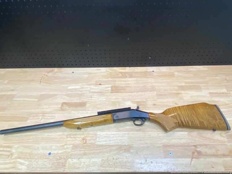 H&R 1871 ULTRA Varmint .223 + Beautiful Tiger Maple Stock / Penny Auction-img-0