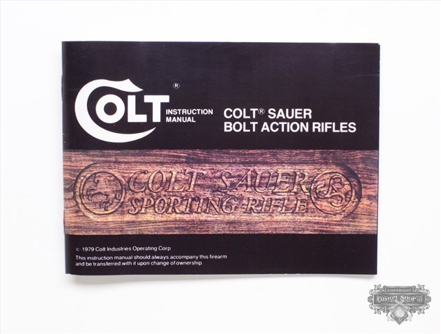 Colt Sauer 'Sporting Rifle' Instruction Manual.-img-0