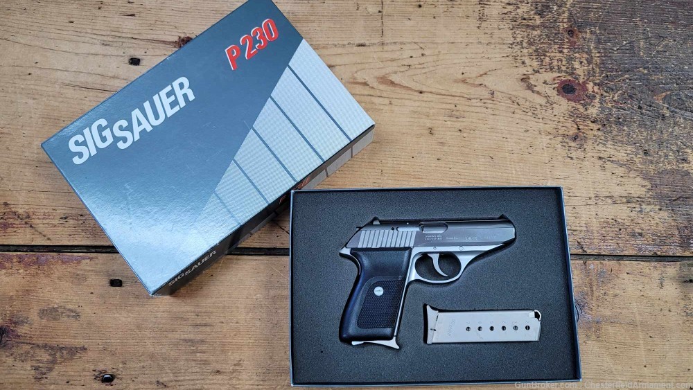 Sig Sauer P230SL pistol .380 acp with original box 2 mags test target-img-1