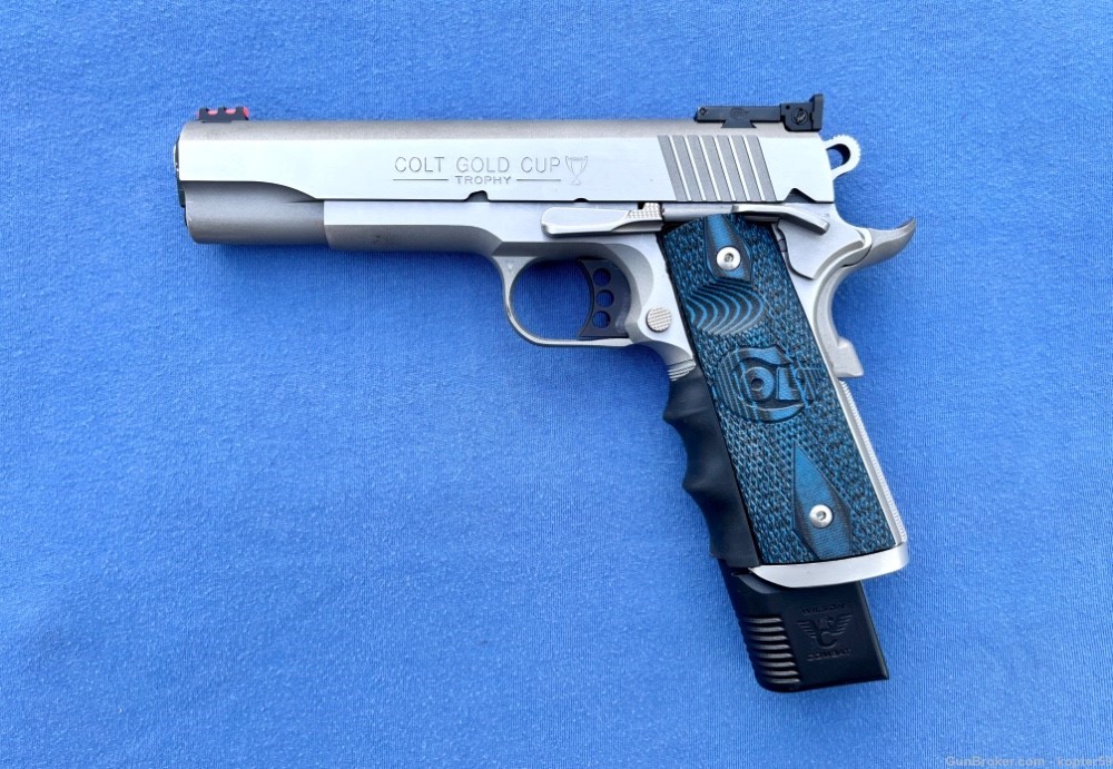 COLT 1911 Gold Cup Trophy 45 ACP Wide Ambi Safety, Thumb Rest, FGR Grips -img-5