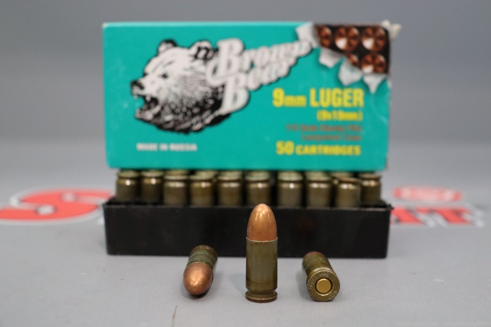 Lot o' 150-rounds Bear Ammo 9mm Luger 115gr FMJ Ammunition-img-2