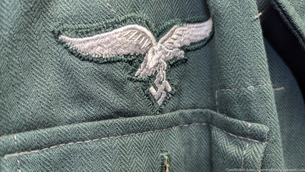 Lost Battalions reproduction Luftwaffe Green Jacket & Trousers,   Size 46-img-4