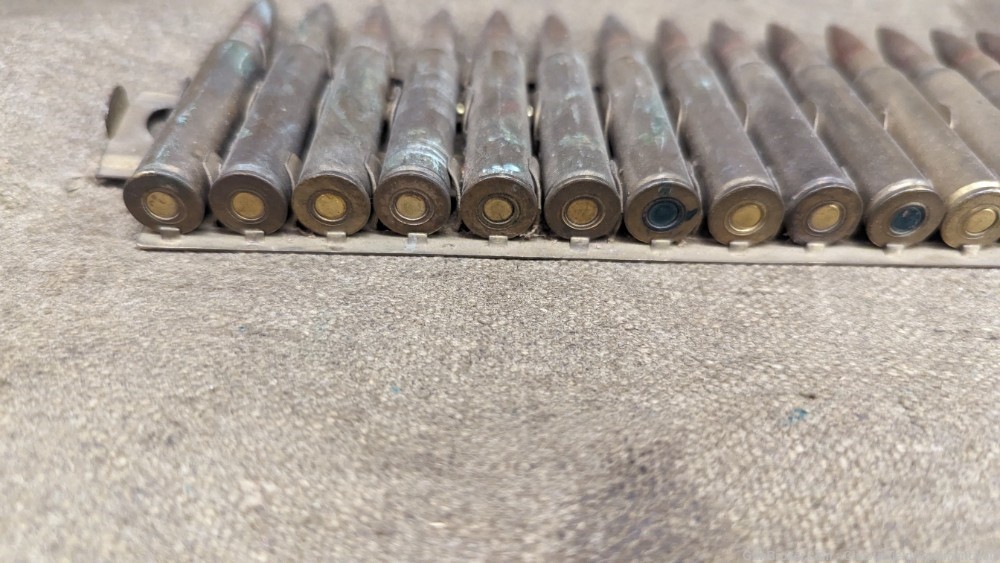 7.7 Japanese MG ammo on 30 round Hotchkiss feed tray, -img-5