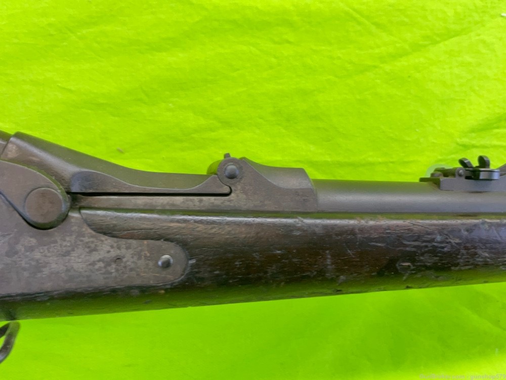 Springfield Armory 1873 Trap Door Rifle 45-70 Govt Rack Marked Antique US-img-7