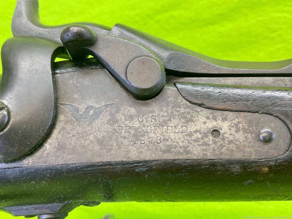 Springfield Armory 1873 Trap Door Rifle 45-70 Govt Rack Marked Antique US-img-4