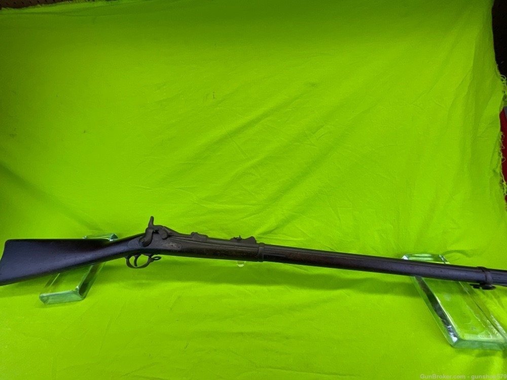 Springfield Armory 1873 Trap Door Rifle 45-70 Govt Rack Marked Antique US-img-0