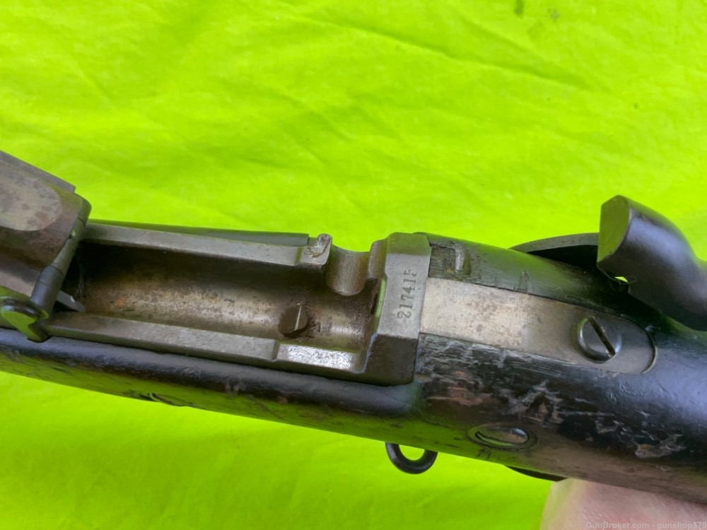 Springfield Armory 1873 Trap Door Rifle 45-70 Govt Rack Marked Antique US-img-27